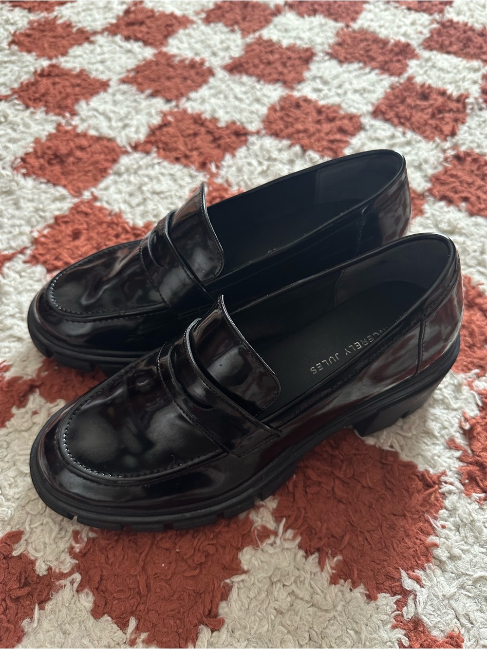 Women’s platform Penny Loafers black 8.5